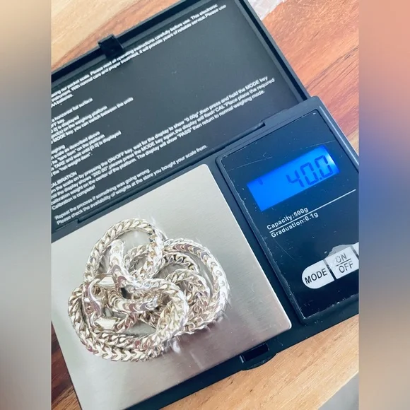 925 Silver Franco Necklace - Picture 9 of 9